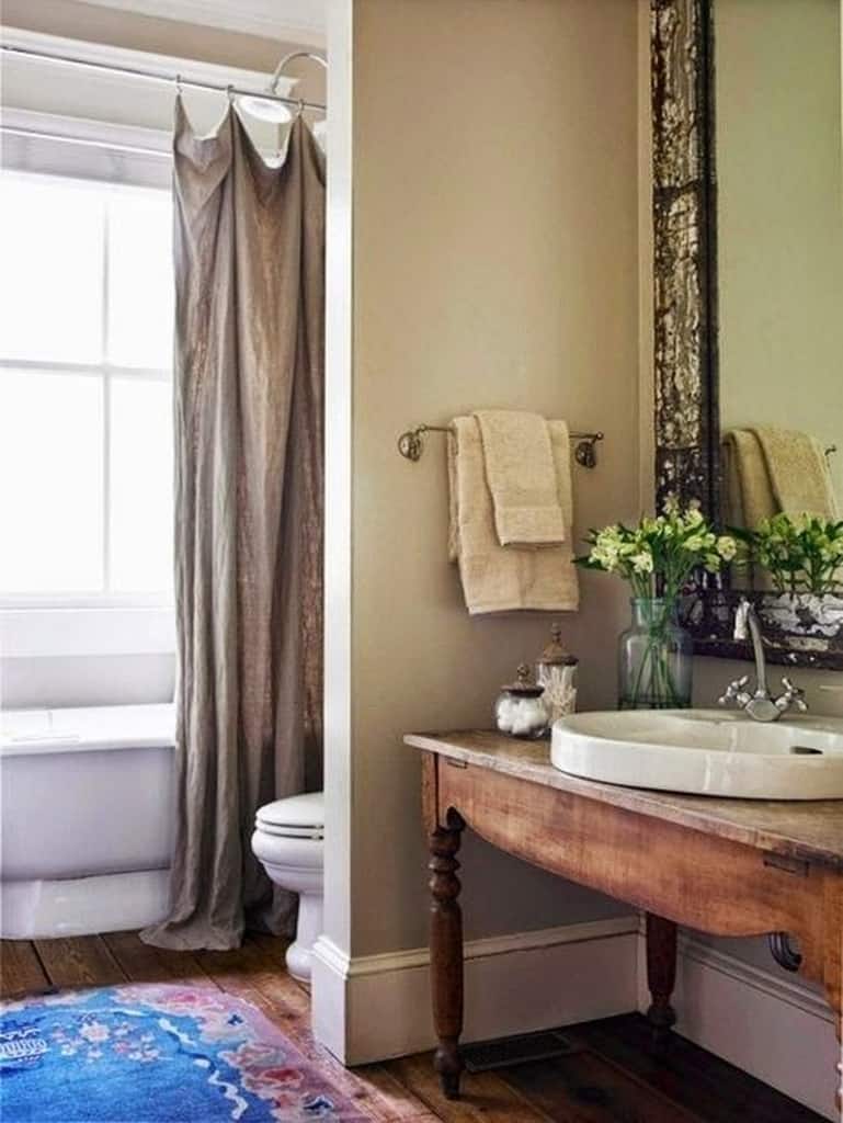 bohemian industrial bathroom