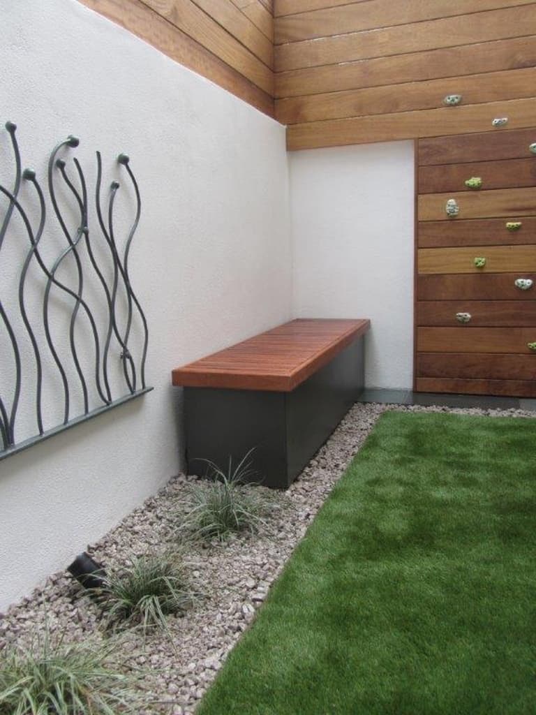 climbing wall small garden