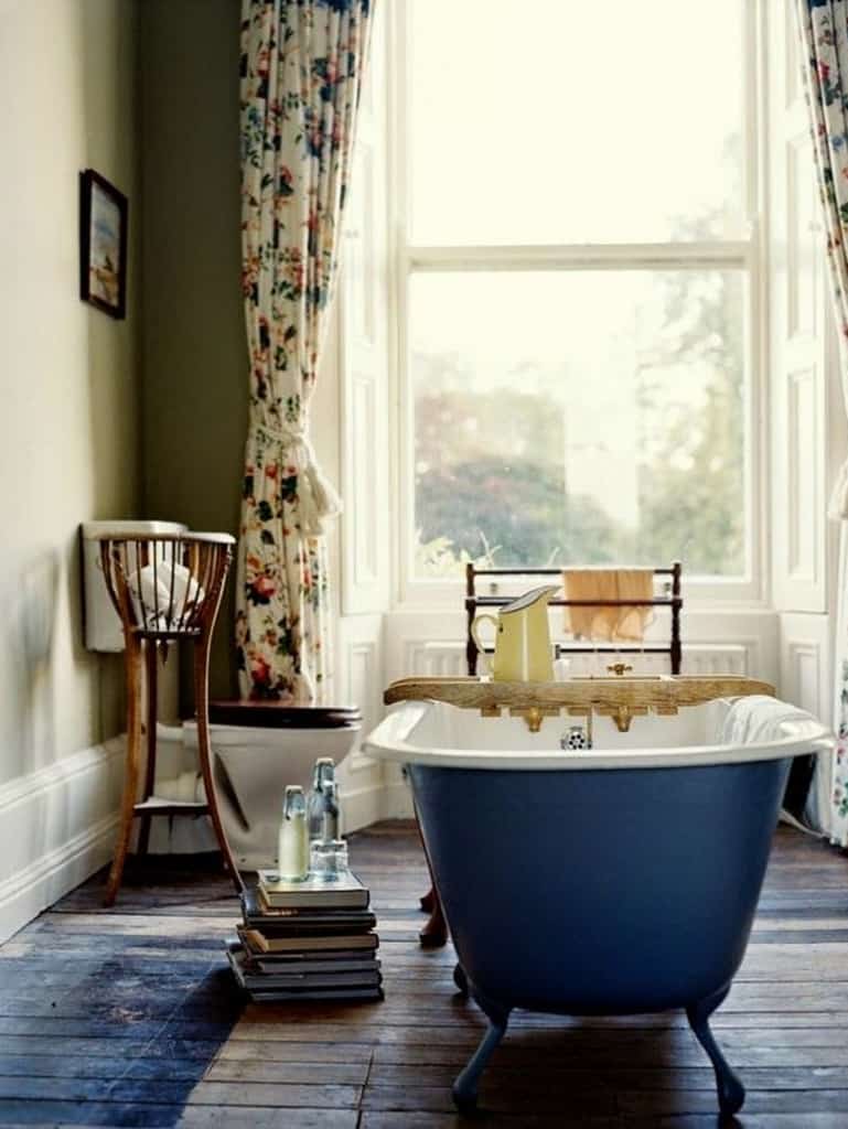 Industrial boho bathroom