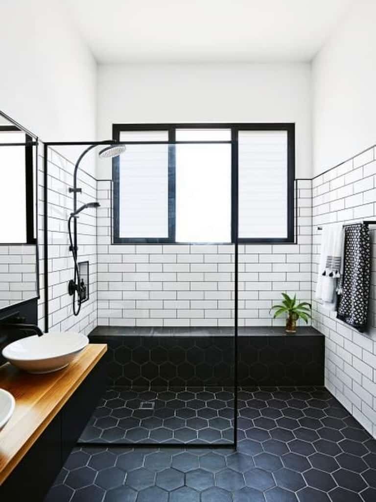 monochrome bathroom