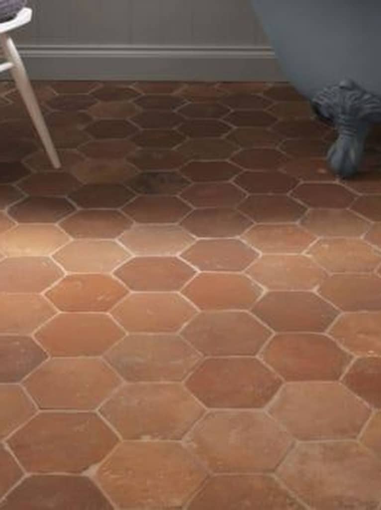 reclaimed terracotta bathroom